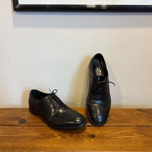 Ferragamo Black Leather Men's Dress Shoes